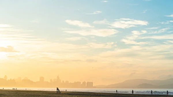 Den Vakre Stranden Santos Sao Paulo Brasil – stockfoto