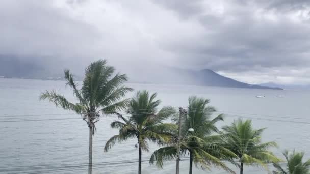 Stormachtige Avond Start Ilhabela Sao Paulo Brazilië — Stockvideo