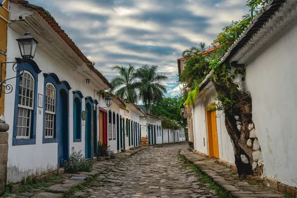 Centro Cidade Nas Ruas Centro Histórico Paraty Brasil — Fotografia de Stock