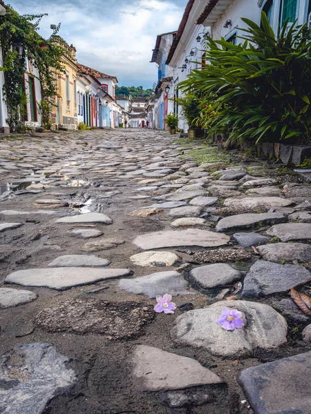 Centro Cidade Nas Ruas Centro Histórico Paraty Brasil — Fotografia de Stock