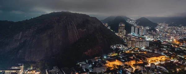 Ρίο Ντε Τζανέιρο Νύχτα Άποψη Από Βουνό Sugarloaf — Φωτογραφία Αρχείου