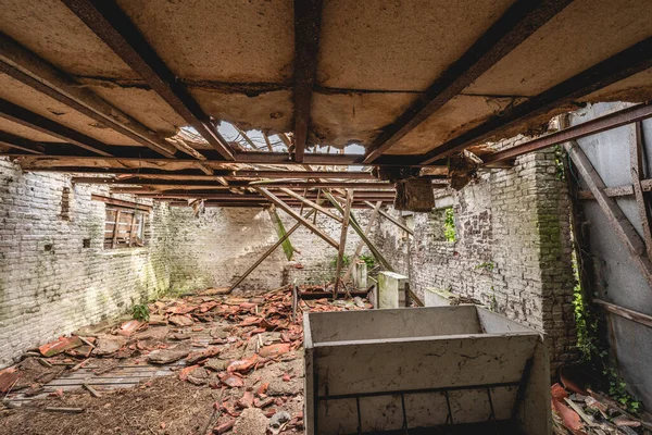 Urbex Opuštěná Stará Farma Někde Belgii — Stock fotografie