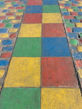 Colourful painted streets of La Boca, Buenos Aires , Argentina juli 19 2022.