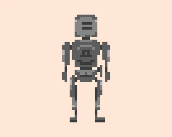 Illustration Robot Pixelkonststil — Stock vektor