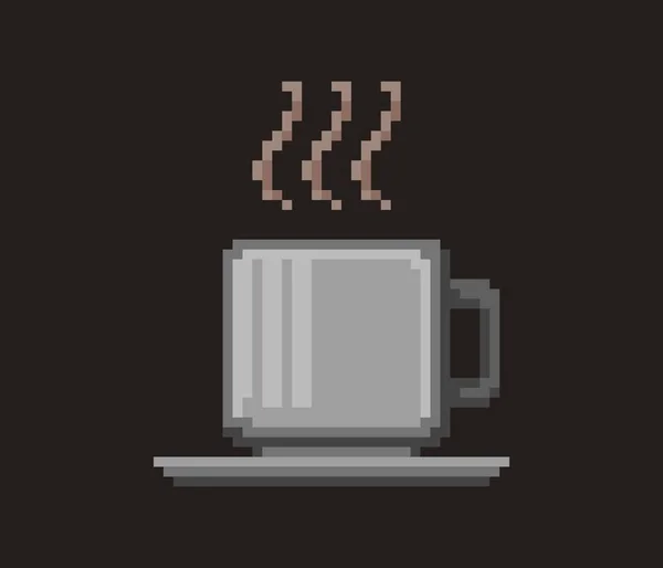 Tasse Kaffee Pixel Art Design — Stockvektor