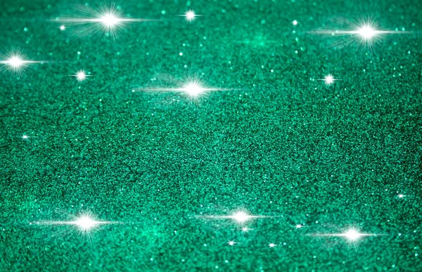 Яскраво-зелений фон Нового року з блискітками — стокове фото