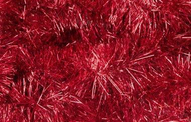 Tipik parlak kırmızı noel süsü. Noel arkaplanı.