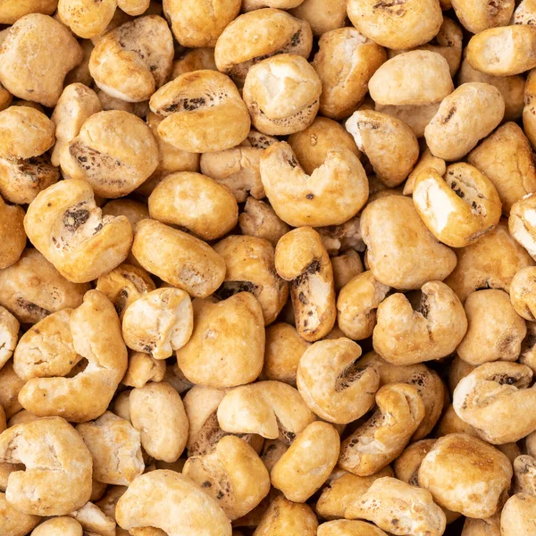 Üst manzara, Canjica 'ya yakın çekim, hominy veya beyaz mısır patlamış mısır, tatlı patlamış mısır.