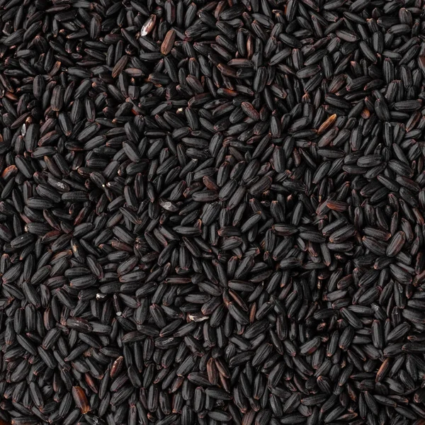 Closeup Top View Raw Black Rice Food Backdrop — Stock Fotó