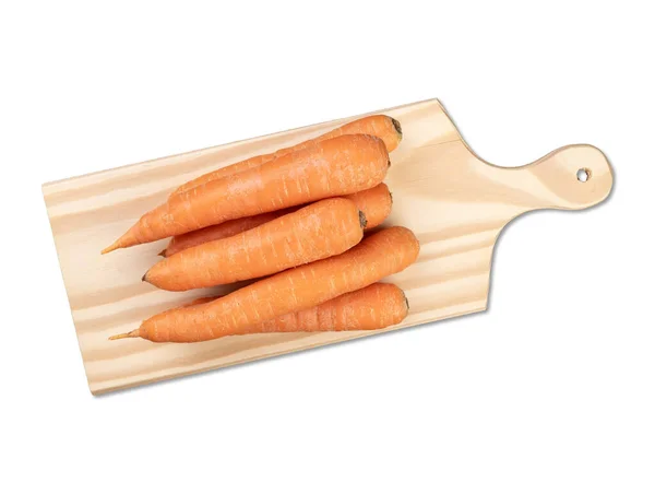 Carrots Board Isolated White Background — Photo