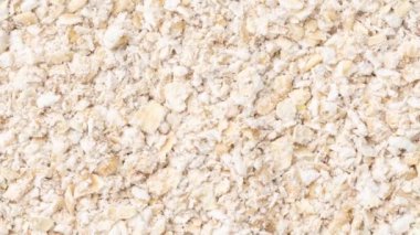 Yakın plan, yulaf kepeği manzarası. Yemek arkaplanı.