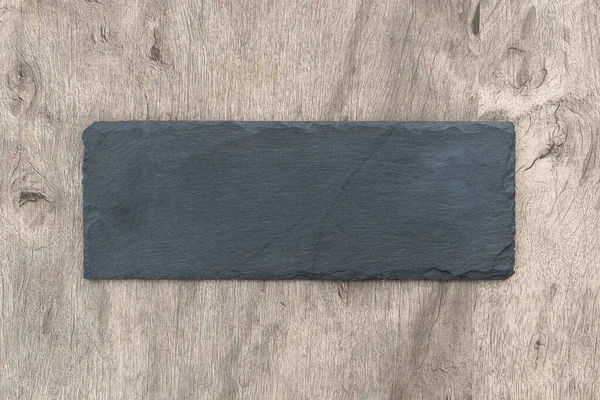 Lege Stenen Plank Houten Achtergrond Met Kopieerruimte — Stockfoto