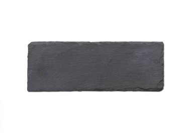 Beyaz arkaplan üzerine izole edilmiş kopyalama alanı olan boş taş tahta.