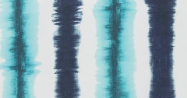 Corbata Blanca Azul Mueren Tela Fondo Textil — Vídeos de Stock