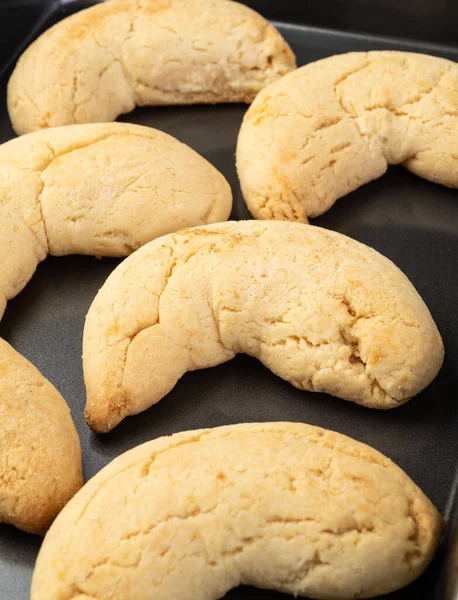 Chipas Typisch Südamerikanisches Käsebrötchen Auf Einem Backblech — Stockfoto