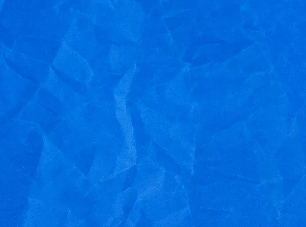 Zmarszczony Arkusz Błękitnego Papieru Konstrukcja Tła — Zdjęcie stockowe