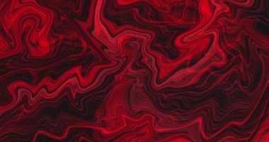 Psikedelik soyut, kırmızı ve siyah arkaplan. Sıvı doku.