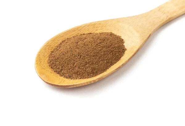 Closeup Ground Cumin Spoon Isolated White Background — Stock Photo, Image