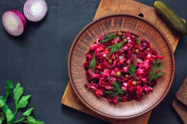 Masada Vinaigrette, en iyi manzara. Vejetaryen salatası.
