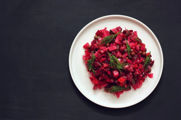 Vinaigrette, russischer Rote-Bete-Salat Stockbild