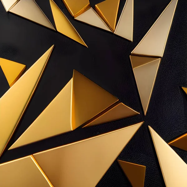 Luxury gold background with geometric shapes.