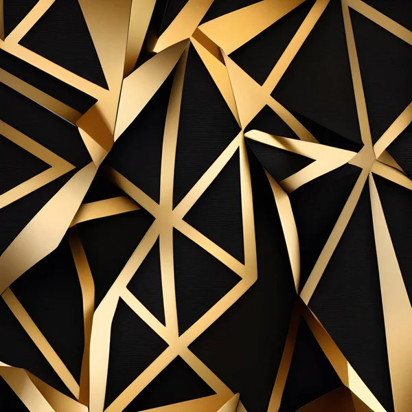 Luxury gold background with geometric shapes.