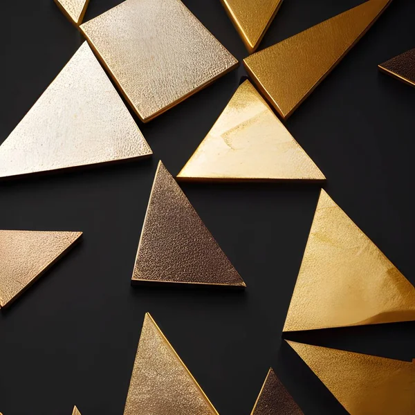 Luxury gold background with geometric shapes.