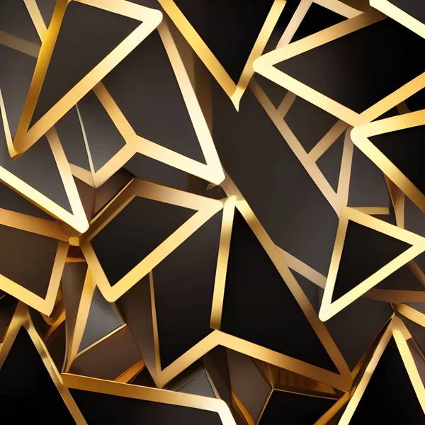 Luxury gold background with geometric shapes.