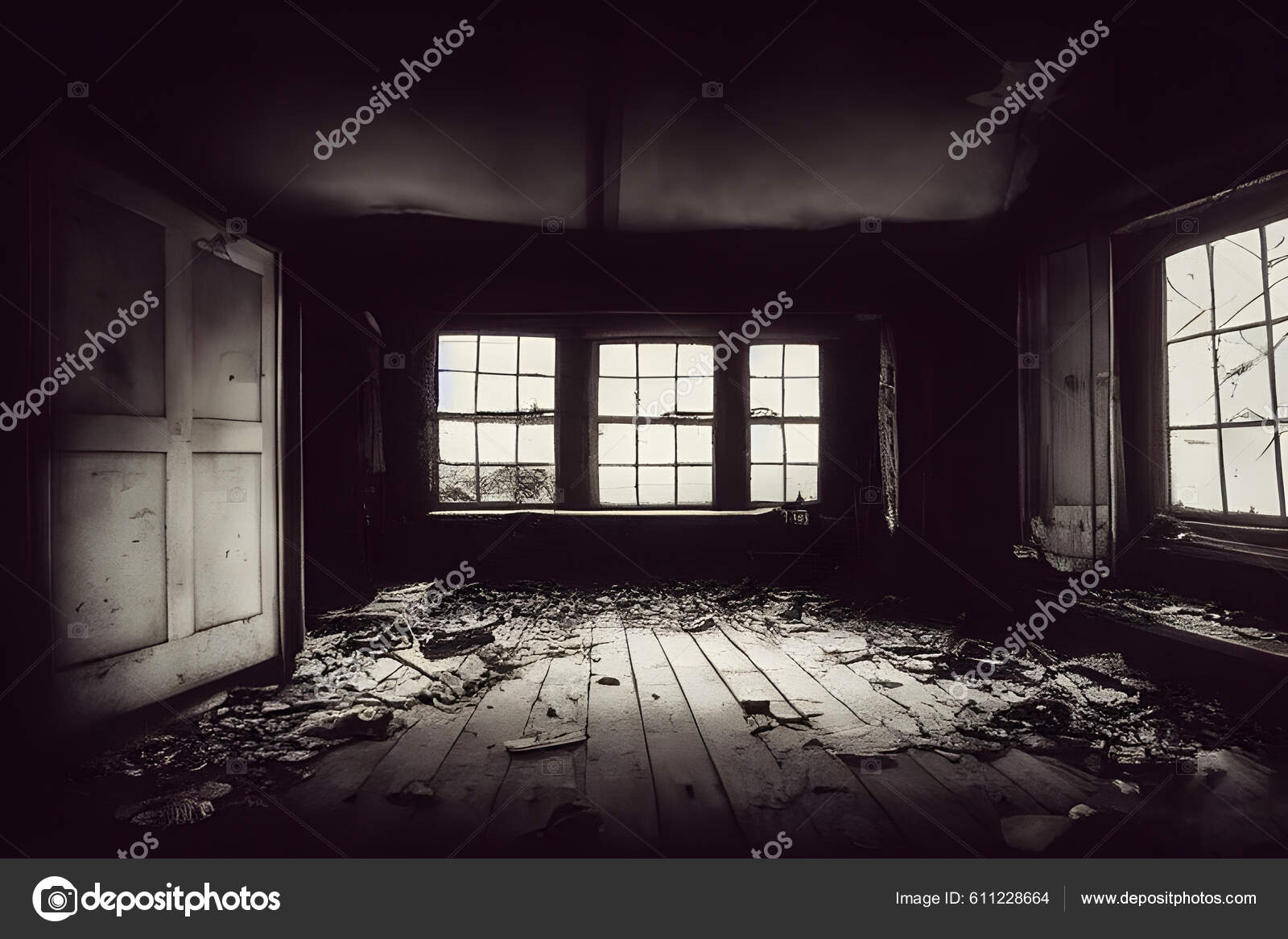 Abandoned Creepy Attic Ruined Haunted Stock Photo by ©ecrafts 611228664