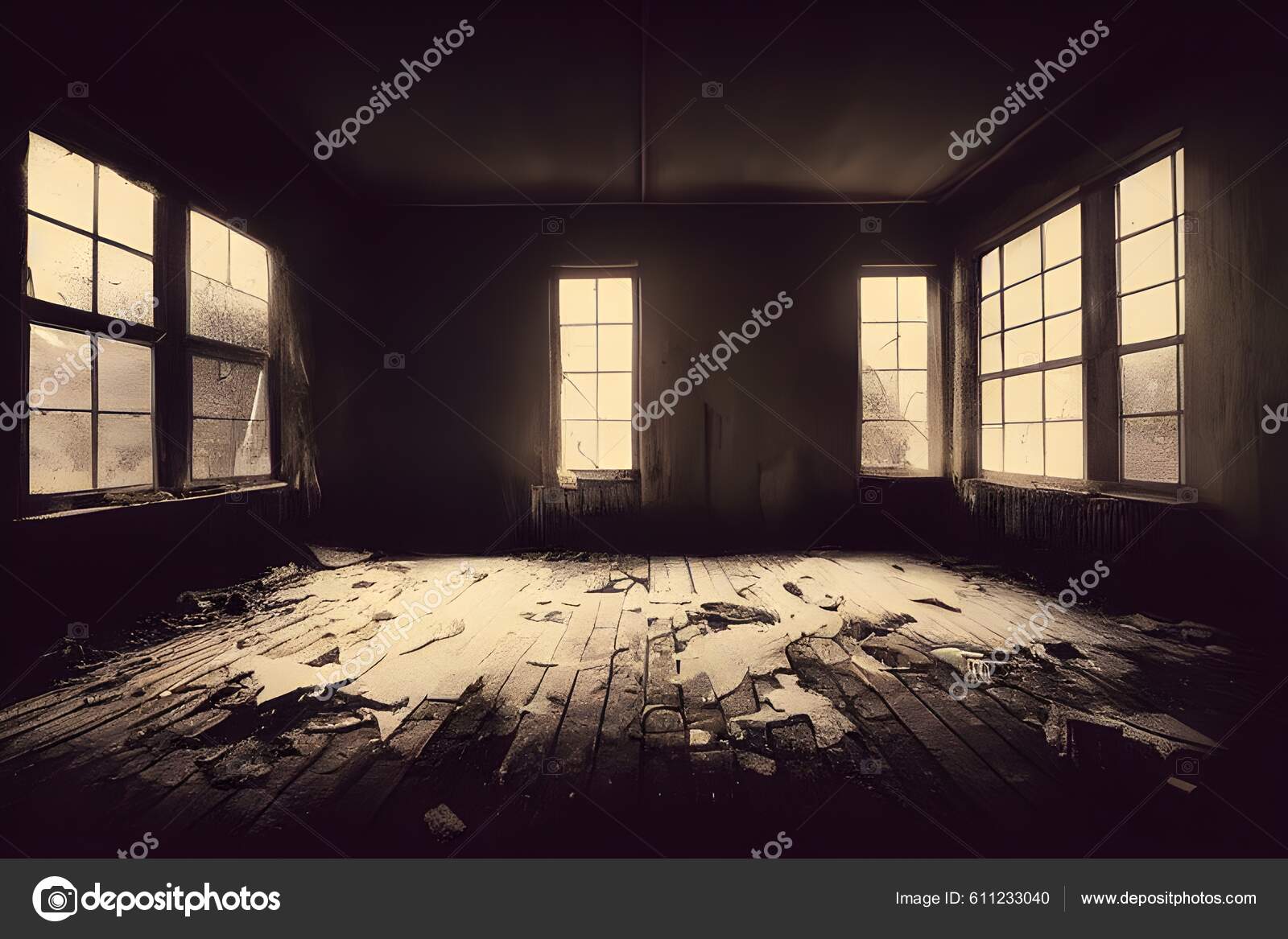 Abandoned Creepy Attic Ruined Haunted Stock Photo by ©ecrafts 611233040