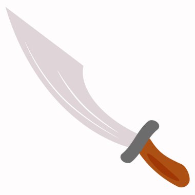 Beyaz arkaplanda korsan kılıcı