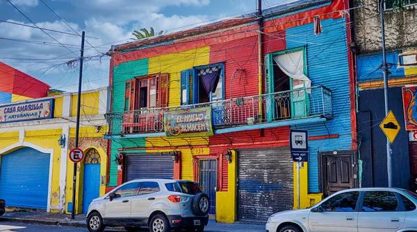 Hermosos Coloridos Edificios Antiguos Boca Buenos Aires —  Fotos de Stock