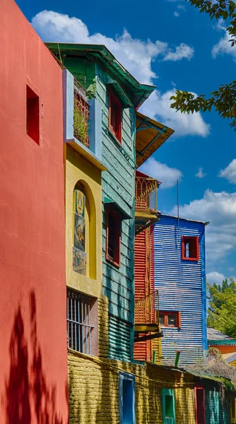 Hermosos Coloridos Edificios Antiguos Boca Buenos Aires —  Fotos de Stock