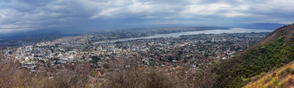 Villa Carlos Paz Cordoba Nın Şehir Manzarası Bulutlu Bir Sabahta — Stok fotoğraf