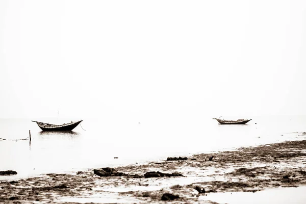 Barcos Pesca Madera Nativos India Bahía Bengala Para Capturar Peces —  Fotos de Stock