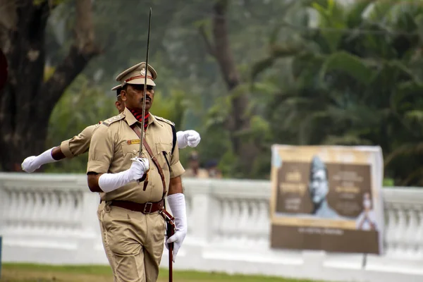 Kalküta Hindistan Ocak 2022 Hint Ordusu Cumhuriyet Günü Nde Geçit — Stok fotoğraf