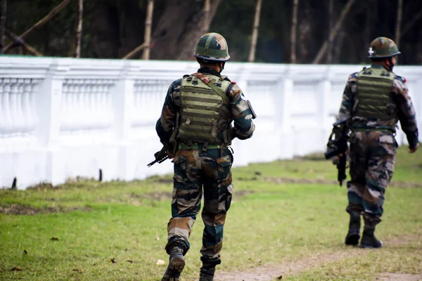 Calcutta India Gennaio 2022 Esercito Indiano Sono Schierati Proteggere Area — Foto Stock