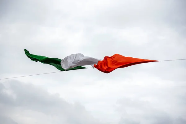 Panno Tricolore Indiano Stanno Volando Nel Cielo — Foto Stock