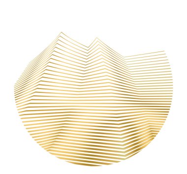 Tasarım elemanları. Bir sürü parıltılı çizgi çemberi. Beyaz arka planda soyut parlak dalgalı çizgiler izole edildi. Vektör illüstrasyon EPS 10. Harmanlama Aracı kullanılarak oluşturulan çizgilerle parlayan dalgalar