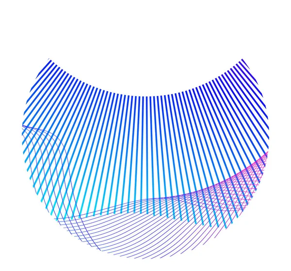 Designové Prvky Vlna Mnoha Fialových Čar Kruh Kroužku Abstrakt — Stockový vektor