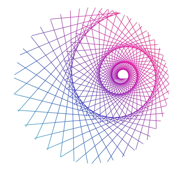 Designelemente Wellen Aus Vielen Violetten Linien Umkreisen Den Ring Abstrakt — Stockvektor