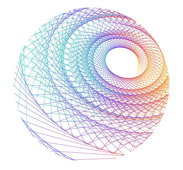 Designové Prvky Vlna Mnoha Fialových Čar Kruh Kroužku Abstrakt — Stockový vektor
