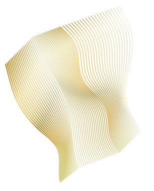 Design elements. Wave glittering lines. Abstract  glow wavy stripe on white background isolated. Brush mesh bright glow effect creative line art. Vector illustration EPS 10 art deco style for wedding 