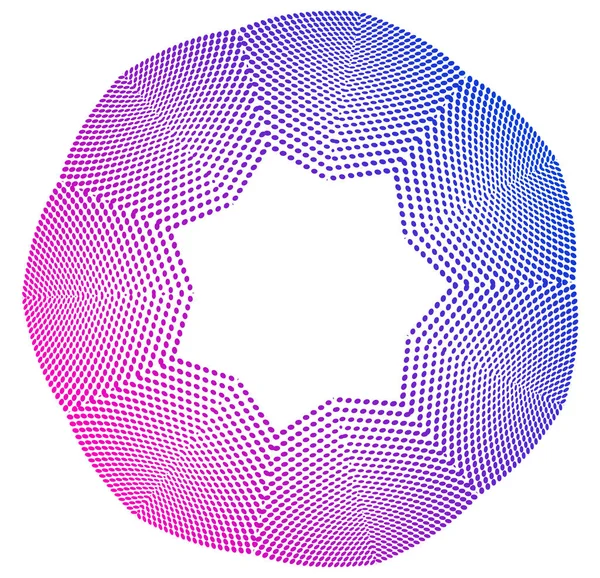 Designelement Vinka Många Lila Linjer Cirkel Ring Abstrakta Vertikala Vågiga — Stock vektor