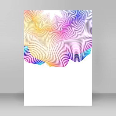 Çok amaçlı sunum için iş şablonları. Kolay düzenlenebilir EPS 10 düzeni. Yeni ürün bültenleri, teknoloji grafikleri, rapor firması ve etkinlik partisi için A4 format tanıtımı tasarımı broşürü