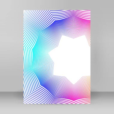 Çok amaçlı sunum için iş şablonları. Kolay düzenlenebilir EPS 10 düzeni. Yeni ürün bültenleri, teknoloji grafikleri, rapor firması ve etkinlik partisi için A4 format tanıtımı tasarımı broşürü