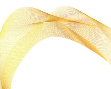 Tasarım elemanları. Bir sürü mor çizgi çemberi dalgası. Beyaz arka planda soyut dalgalı çizgiler izole edildi. Vektör illüstrasyon EPS 10. Harmanlama Aracı kullanılarak oluşturulan çizgilerle renkli dalgalar