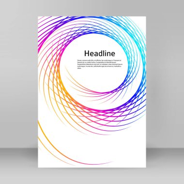 Çok amaçlı sunum için iş şablonları. Kolay düzenlenebilir EPS 10 düzeni. Yeni ürün bültenleri, teknoloji grafikleri, rapor firması ve etkinlik partisi için A4 format tanıtımı tasarımı broşürü