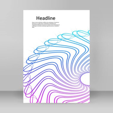 Çok amaçlı sunum için iş şablonları. Kolay düzenlenebilir EPS 10 düzeni. Yeni ürün bültenleri, teknoloji grafikleri, rapor firması ve etkinlik partisi için A4 format tanıtımı tasarımı broşürü