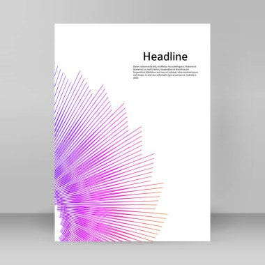 Çok amaçlı sunum için iş şablonları. Kolay düzenlenebilir EPS 10 düzeni. Yeni ürün bültenleri, teknoloji grafikleri, rapor firması ve etkinlik partisi için A4 format tanıtımı tasarımı broşürü